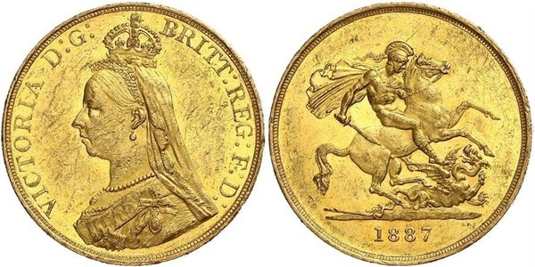 5 Pound Britisches Weltreich (1497 - 1949) / Vereinigtes Königreich von Großbritannien und Irland (1801-1922) Gold Victoria (1819 - 1901)