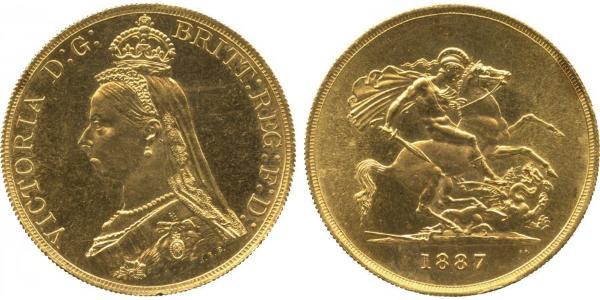 5 Pound Britisches Weltreich (1497 - 1949) / Vereinigtes Königreich von Großbritannien und Irland (1801-1922) Gold Victoria (1819 - 1901)