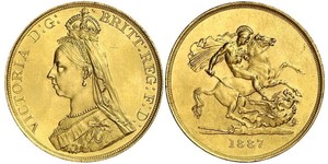 5 Pound British Empire (1497 - 1949) / United Kingdom of Great Britain and Ireland (1801-1922) Gold Victoria (1819 - 1901)