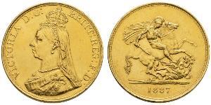 5 Pound British Empire (1497 - 1949) / United Kingdom of Great Britain and Ireland (1801-1922) Gold Victoria (1819 - 1901)