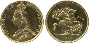 5 Pound British Empire (1497 - 1949) / United Kingdom of Great Britain and Ireland (1801-1922) Gold Victoria (1819 - 1901)