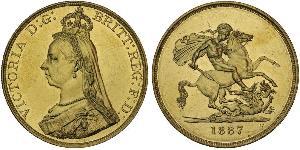 5 Pound British Empire (1497 - 1949) / United Kingdom of Great Britain and Ireland (1801-1922) Gold Victoria (1819 - 1901)