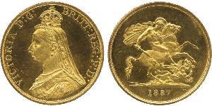 5 Pound British Empire (1497 - 1949) / United Kingdom of Great Britain and Ireland (1801-1922) Gold Victoria (1819 - 1901)