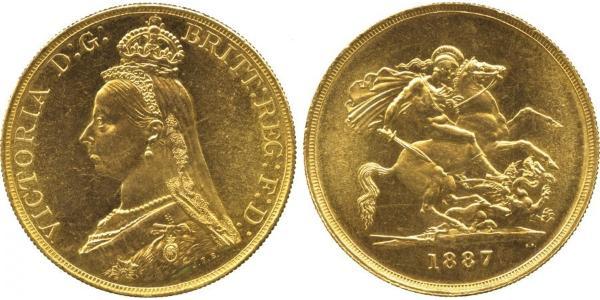 5 Pound British Empire (1497 - 1949) / United Kingdom of Great Britain and Ireland (1801-1922) Gold Victoria (1819 - 1901)