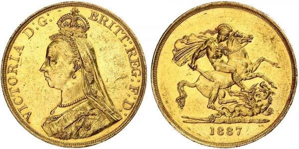 5 Pound British Empire (1497 - 1949) / United Kingdom of Great Britain and Ireland (1801-1922) Gold Victoria (1819 - 1901)