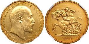 5 Pound United Kingdom of Great Britain and Ireland (1801-1922) Gold Edward VII (1841-1910)