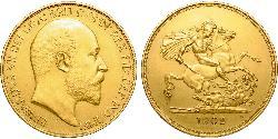 5 Pound Vereinigtes Königreich von Großbritannien und Irland (1801-1922) Gold Eduard VII (1841-1910)