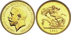 5 Pound Vereinigtes Königreich von Großbritannien und Irland (1801-1922) Gold George V (1865-1936)