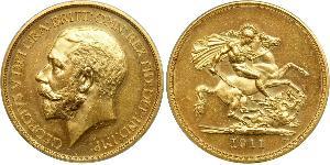 5 Pound Vereinigtes Königreich von Großbritannien und Irland (1801-1922) Gold George V (1865-1936)