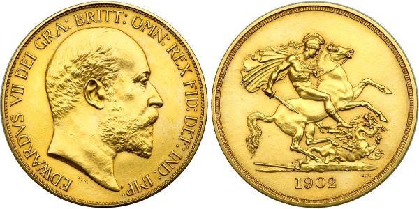 5 Pound Vereinigtes Königreich von Großbritannien und Irland (1801-1922) Gold Eduard VII (1841-1910)