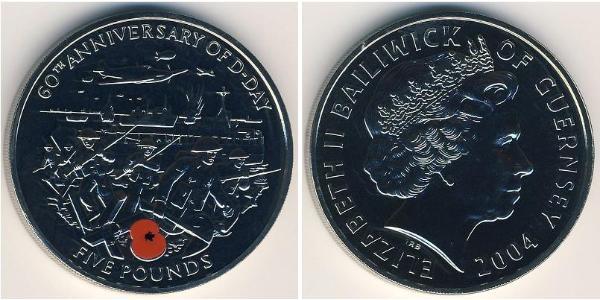 5 Pound Guernsey Kupfer/Nickel 