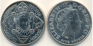 5 Pound Vereinigtes Königreich (1922-) Kupfer/Nickel Elizabeth II (1926-2022)