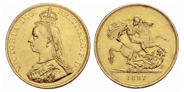 5 Pound Imperio británico (1497 - 1949) / Reino Unido de Gran Bretaña e Irlanda (1801-1922) Oro Victoria (1819 - 1901)