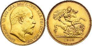 5 Pound Regno Unito di Gran Bretagna e Irlanda (1801-1922) Oro Edoardo VII (1841-1910)