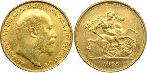 5 Pound Regno Unito di Gran Bretagna e Irlanda (1801-1922) Oro Edoardo VII (1841-1910)