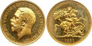 5 Pound Regno Unito di Gran Bretagna e Irlanda (1801-1922) Oro Giorgio V (1865-1936)