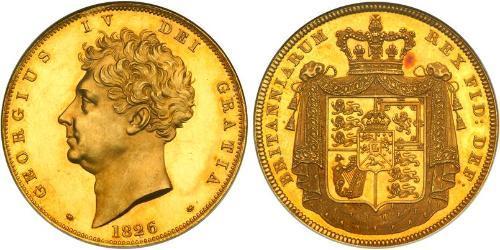 5 Pound Regno Unito di Gran Bretagna e Irlanda (1801-1922) Oro Giorgio IV (1762-1830)