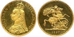 5 Pound Regno Unito di Gran Bretagna e Irlanda (1801-1922) / Impero britannico (1497 - 1949) Oro Vittoria (1819 - 1901)