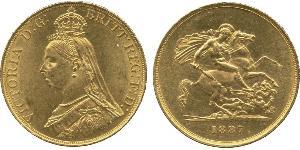 5 Pound Regno Unito di Gran Bretagna e Irlanda (1801-1922) / Impero britannico (1497 - 1949) Oro Vittoria (1819 - 1901)