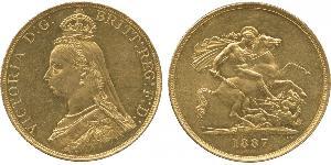 5 Pound Regno Unito di Gran Bretagna e Irlanda (1801-1922) / Impero britannico (1497 - 1949) Oro Vittoria (1819 - 1901)