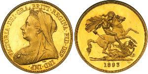 5 Pound Reino Unido de Gran Bretaña e Irlanda (1801-1922) Oro Victoria (1819 - 1901)