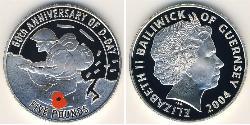 5 Pound Guernsey Plata 
