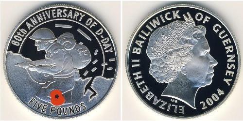 5 Pound Guernsey Silber 
