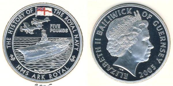 5 Pound Guernsey Silber 