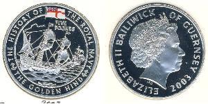 5 Pound Guernsey Silver 