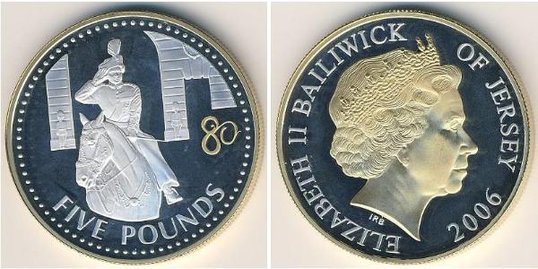 5 Pound Jersey Silver Elizabeth II (1926-2022)