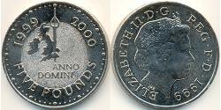 5 Pound United Kingdom (1922-) 镍/銅 伊丽莎白二世 (1926-2022)