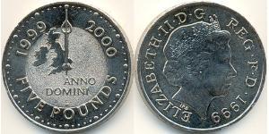 5 Pound United Kingdom (1922-) 銅/镍 伊丽莎白二世 (1926-2022)
