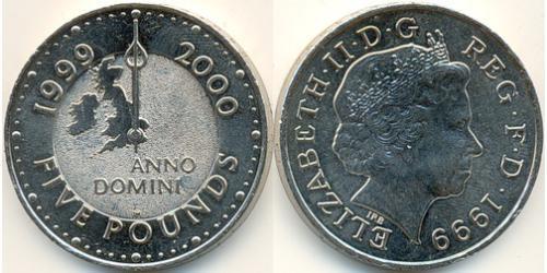 5 Pound United Kingdom (1922-) 銅/镍 伊丽莎白二世 (1926-2022)