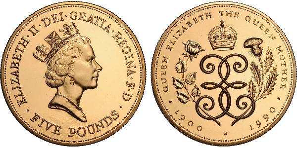 5 Pound United Kingdom (1922-) 銅/镍 伊丽莎白二世 (1926-2022)