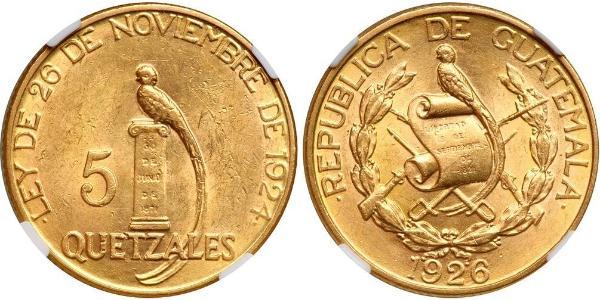 5 Quetzal 危地马拉 金 