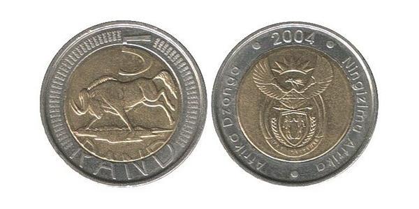 5 Rand South Africa Bimetal 