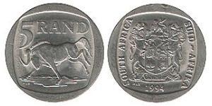 5 Rand South Africa Copper/Nickel 