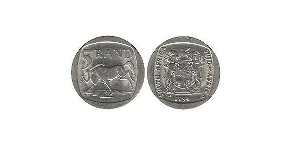 5 Rand South Africa 銅/镍 