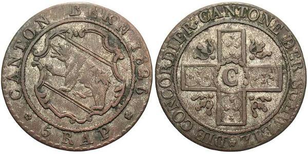 5 Rappen Switzerland Silver 