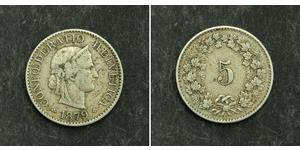 5 Rappen / 5 Centime Suiza Níquel/Cobre/Plata 