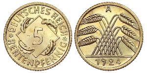 5 Reichpfennig Weimar Republic (1918-1933) Brass 