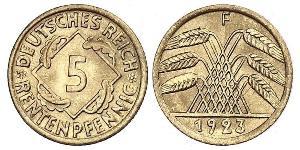 5 Reichpfennig Repubblica di Weimar (1918-1933) Ottone 