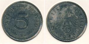 5 Reichpfennig Alemania nazi (1933-1945) Zinc 