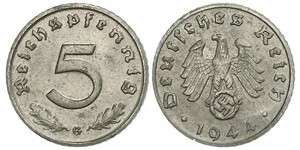 5 Reichpfennig Alemania nazi (1933-1945) Zinc 