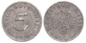 5 Reichpfennig Germania nazista (1933-1945) Zinco 