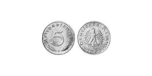 5 Reichpfennig Germania nazista (1933-1945) Zinco 