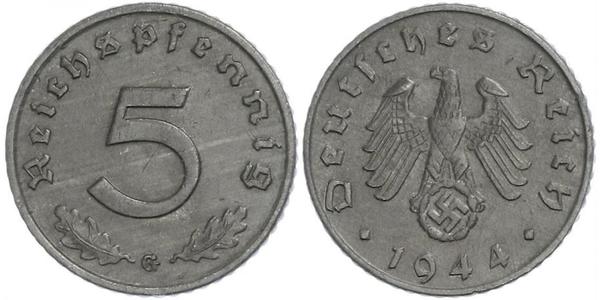 5 Reichpfennig Deutsches Reich (1933-1945) Zink 