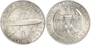 5 Reichsmark République de Weimar (1918-1933) Argent 