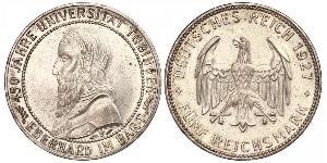 5 Reichsmark République de Weimar (1918-1933) Argent Eberhard Ier de Wurtemberg