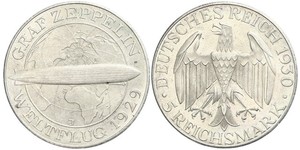 5 Reichsmark République de Weimar (1918-1933) Argent 